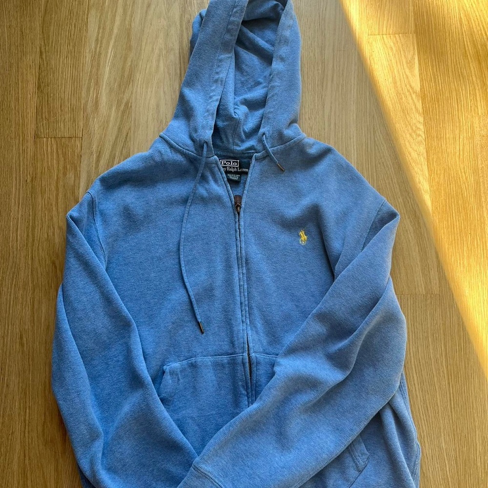 vintage light blue Polo Ralph Lauren hoodie